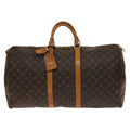 Louis Vuitton Keepall Bag Monogram Canvas Brown Canvas Travel Bag