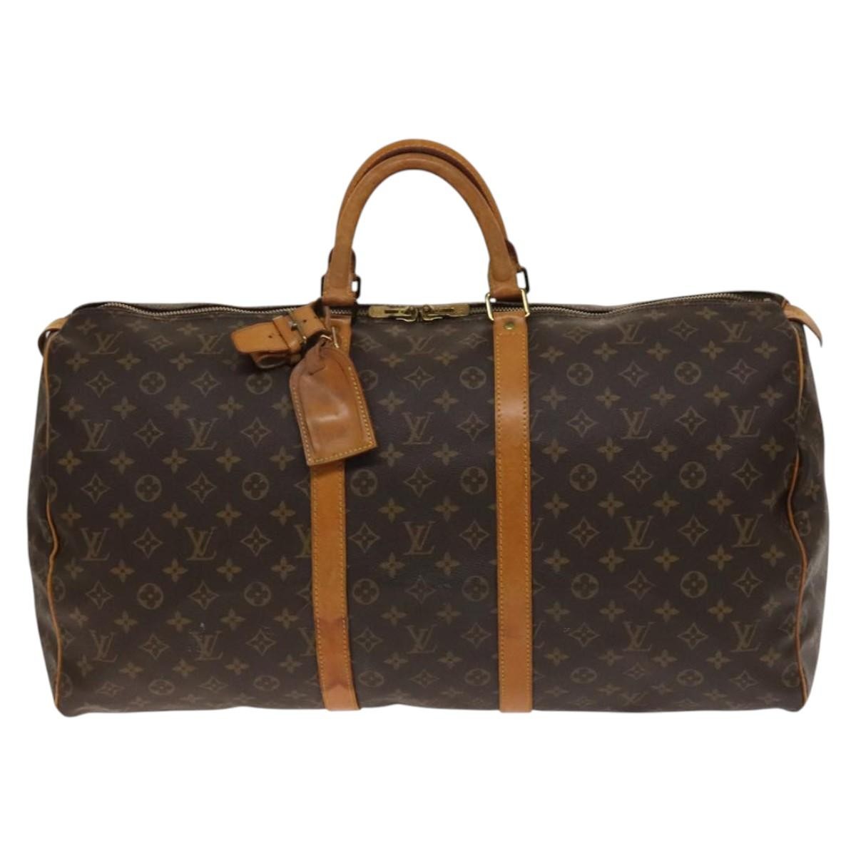 Louis Vuitton Keepall Bag Monogram Canvas Brown Canvas Travel Bag