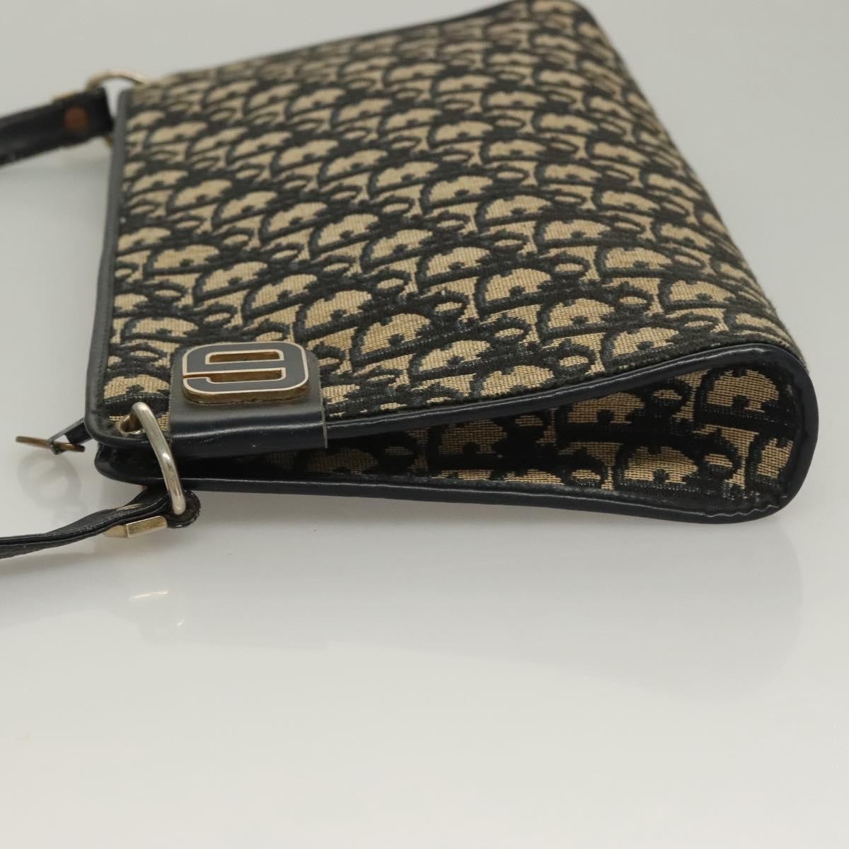 Christian Dior Vintage Trotter Shoulder Bag Canvas Navy Canvas Shoulder Bag Bag (Pre-Owned)