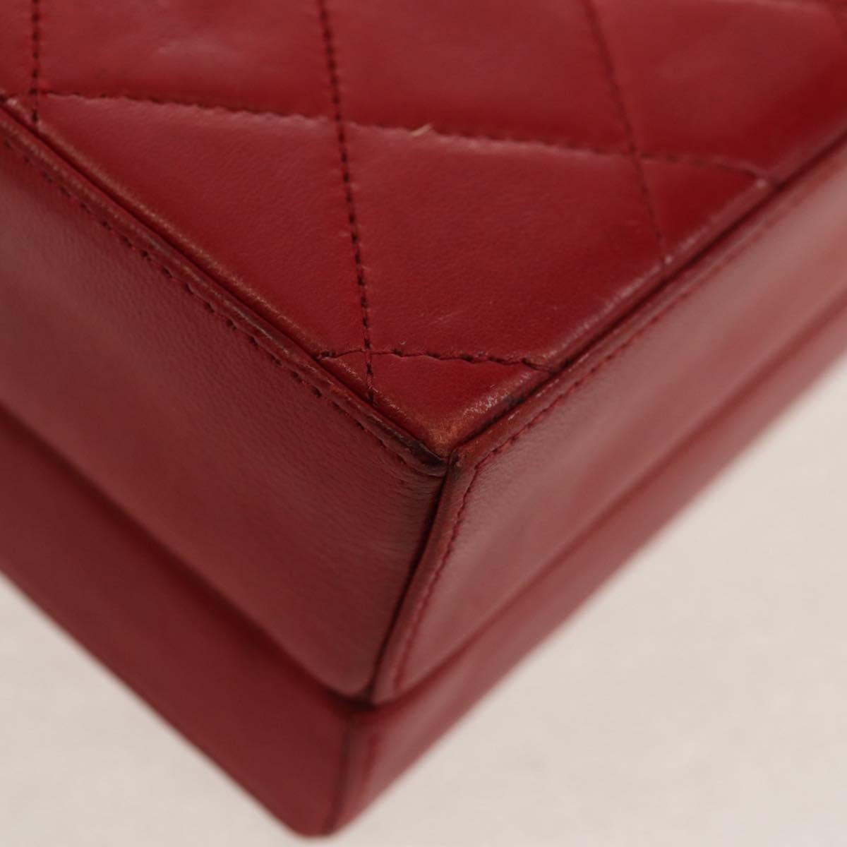 Chanel Matelasse Chain Shoulder Bag Leather Red Leather Shoulder Bag Bag