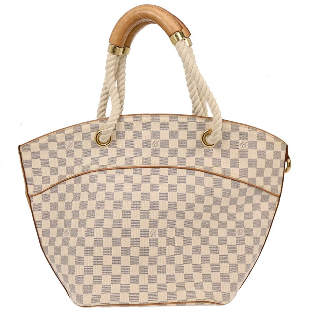 Louis Vuitton Pampelonne Handbag Damier White Canvas Tote Bag