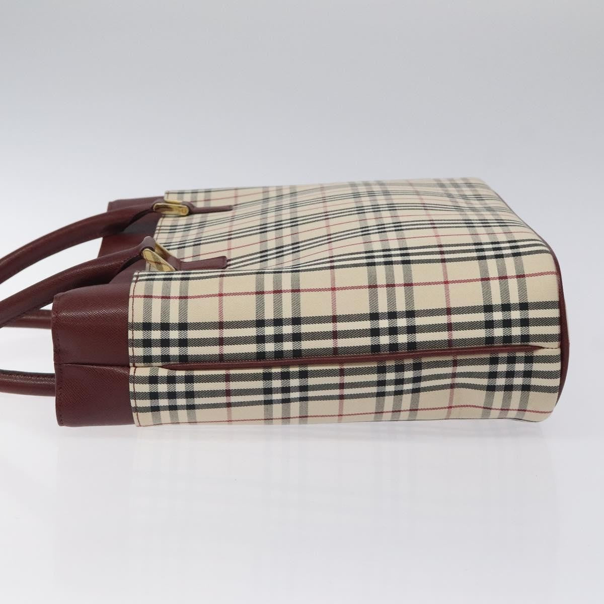Burberry Nova Check Tote Canvas And Leather Beige Canvas Tote Bag