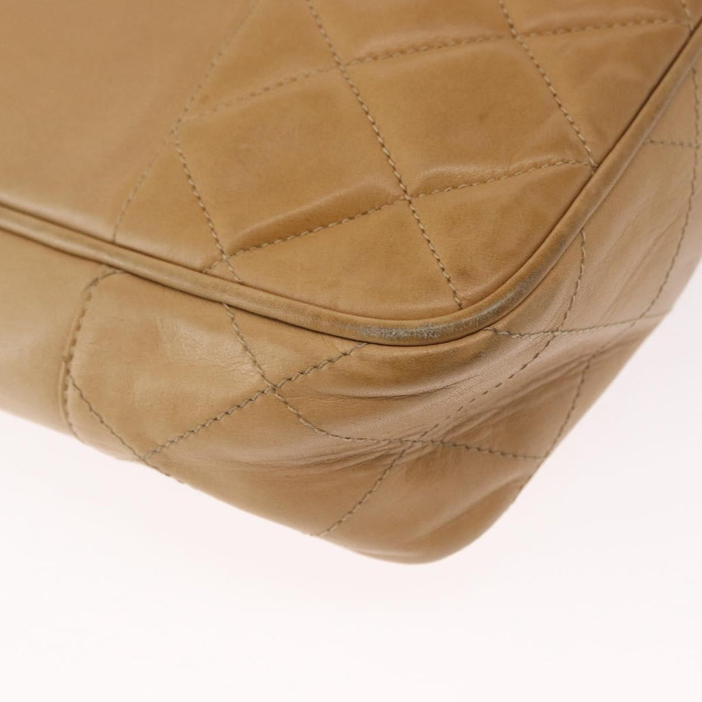 Chanel Vintage Shopping Tote Lambskin Beige Leather Tote Bag Bag