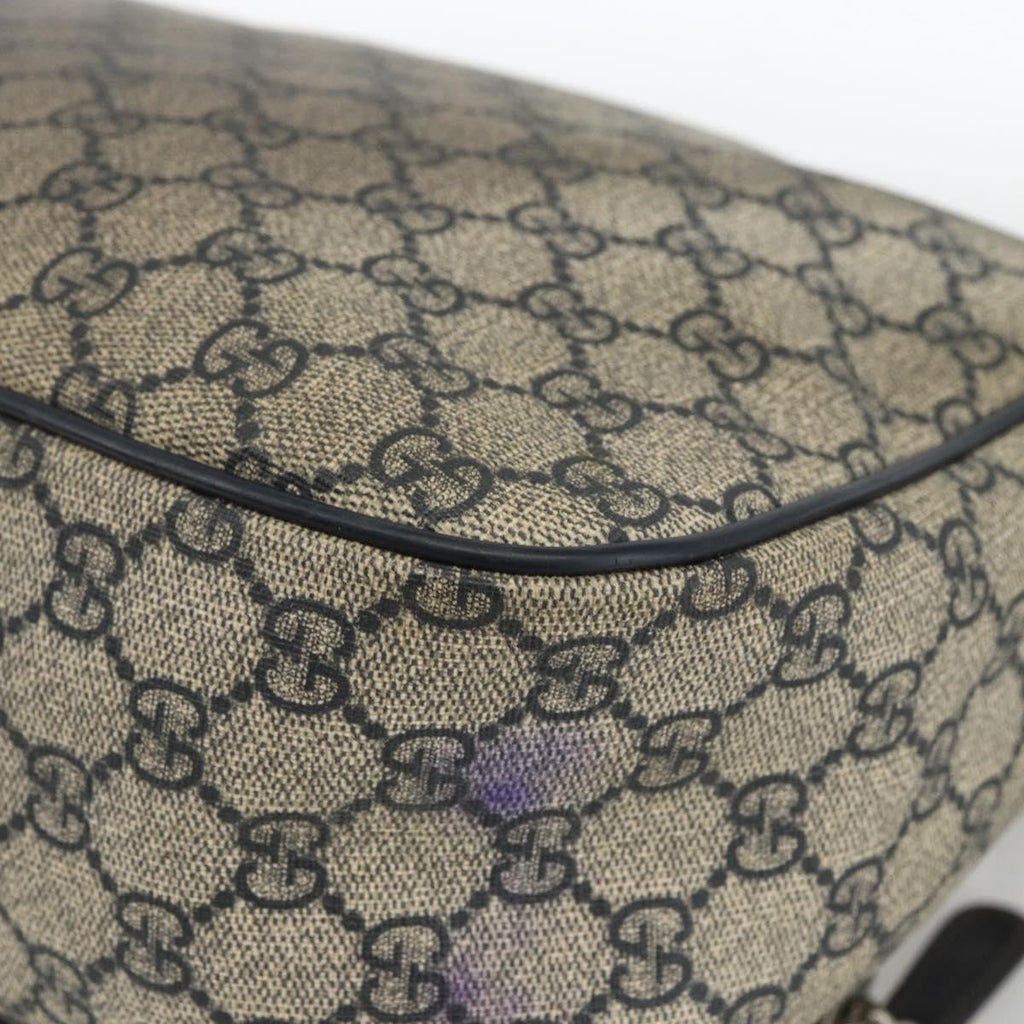 Gucci Double Pocket Messenger Bag Gg Coated Canvas Navy Canvas Shoulder Bag Bag (Pre-Owned)