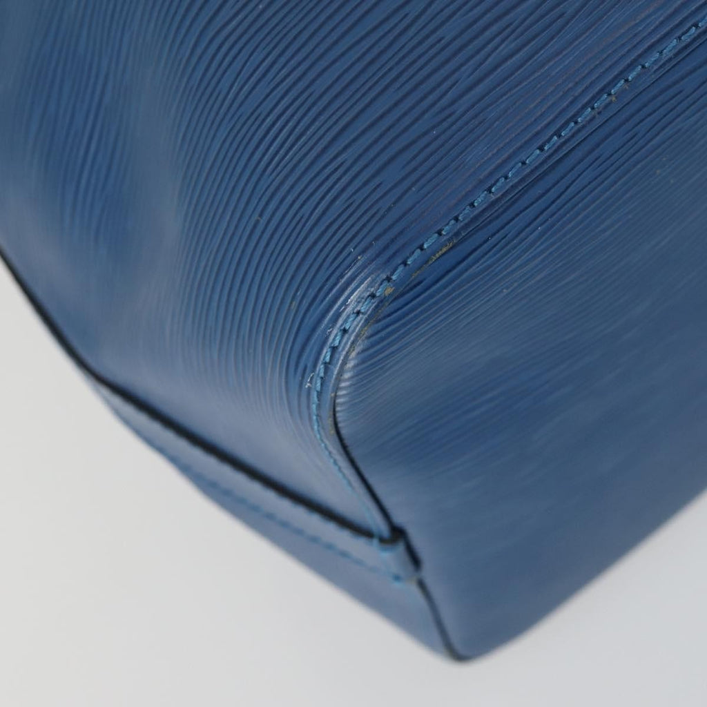 Louis Vuitton Petit Noe Handbag Epi Leather Blue Leather Shoulder Bag