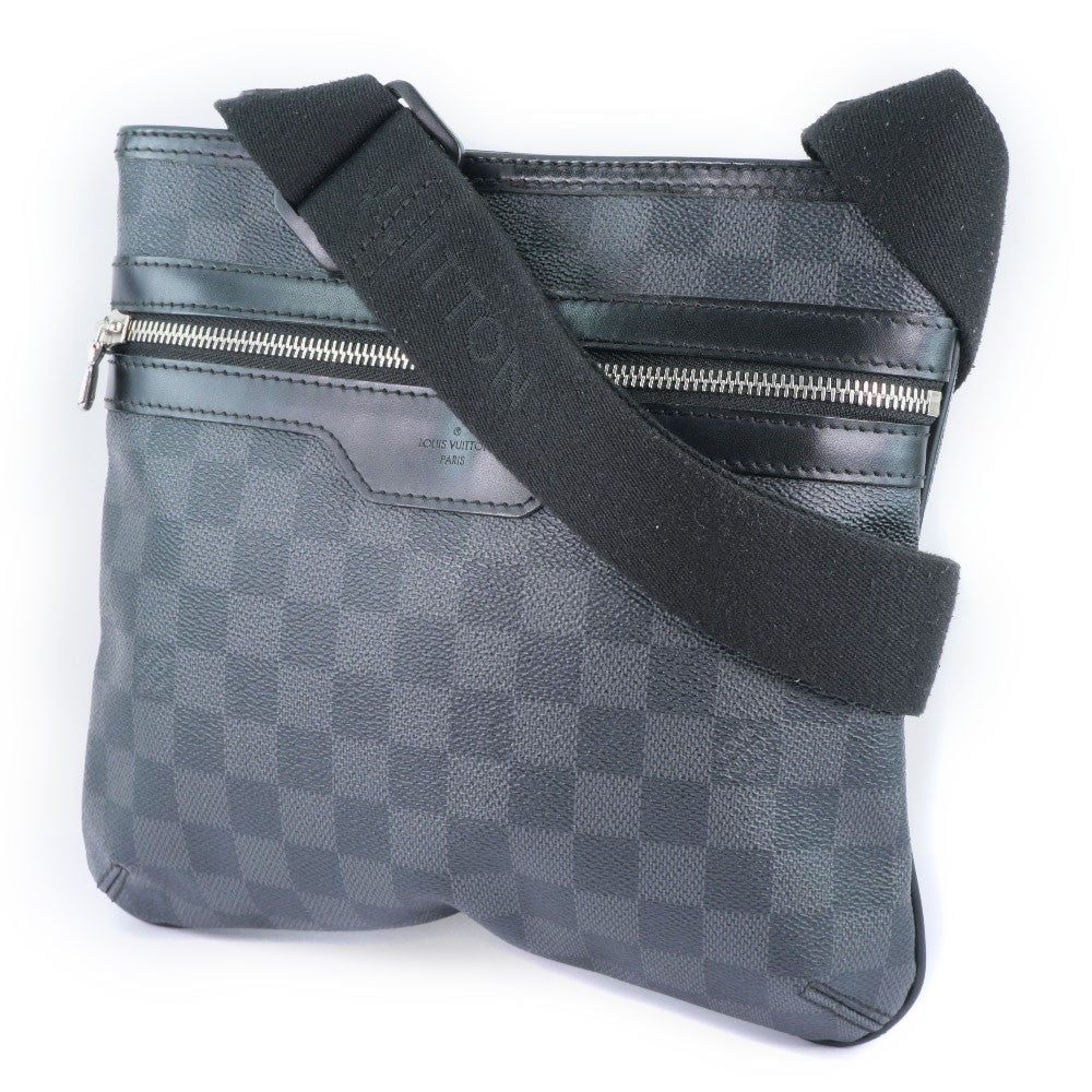 Louis Vuitton Thomas Handbag Damier Graphite Black Canvas Shoulder Bag