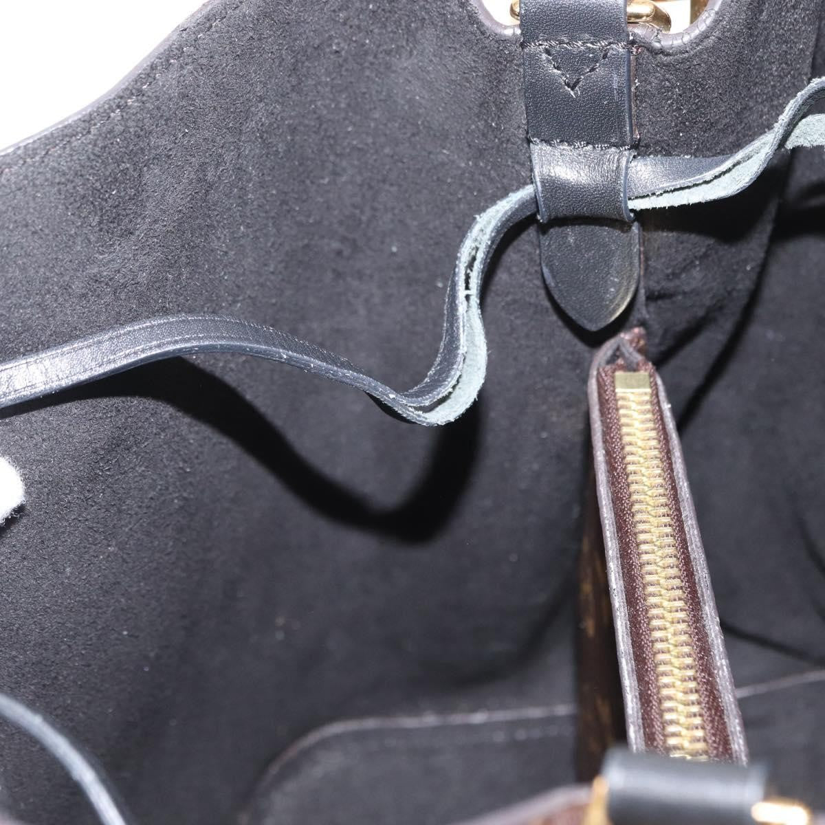 Louis Vuitton Neonoe Handbag Monogram Canvas Black Canvas Shoulder Bag