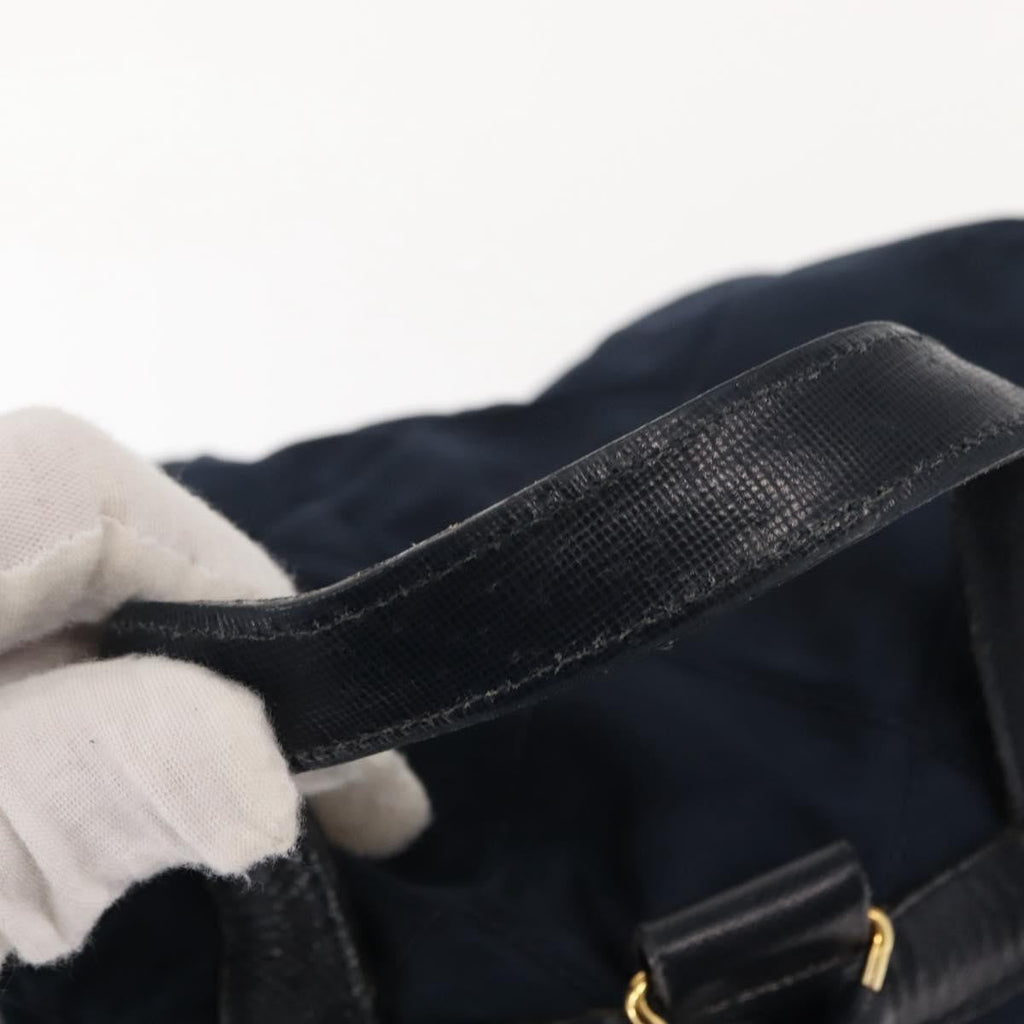 Prada Buckle Backpack Quilted Tessuto Navy Nylon Backpack Bag