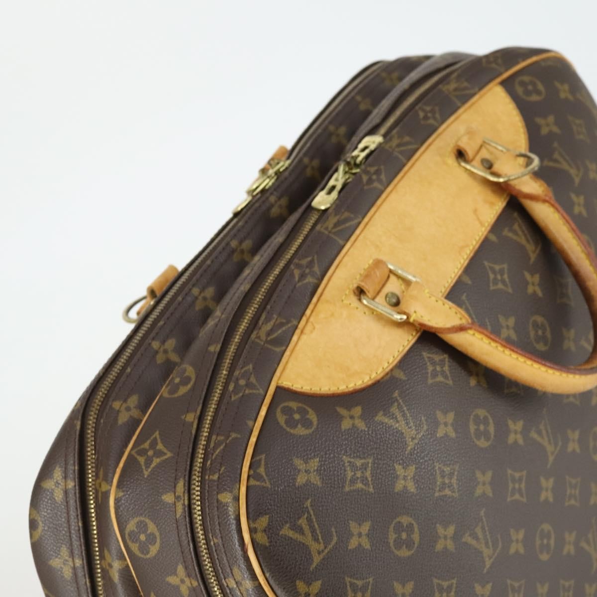 Louis Vuitton Alize Bag Monogram Canvas Brown Canvas Travel Bag