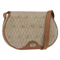 Christian Dior Vintage Honeycomb Flap Crossbody Bag Coated Canvas Beige Canvas Bag (Pre-Owned)