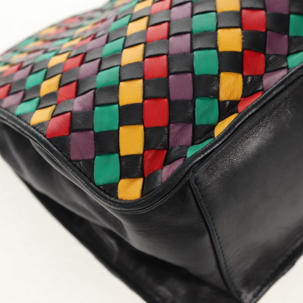 Bottega Veneta Intrecciato Shoulder Bag Leather Multicolour Leather Shoulder Bag Bag