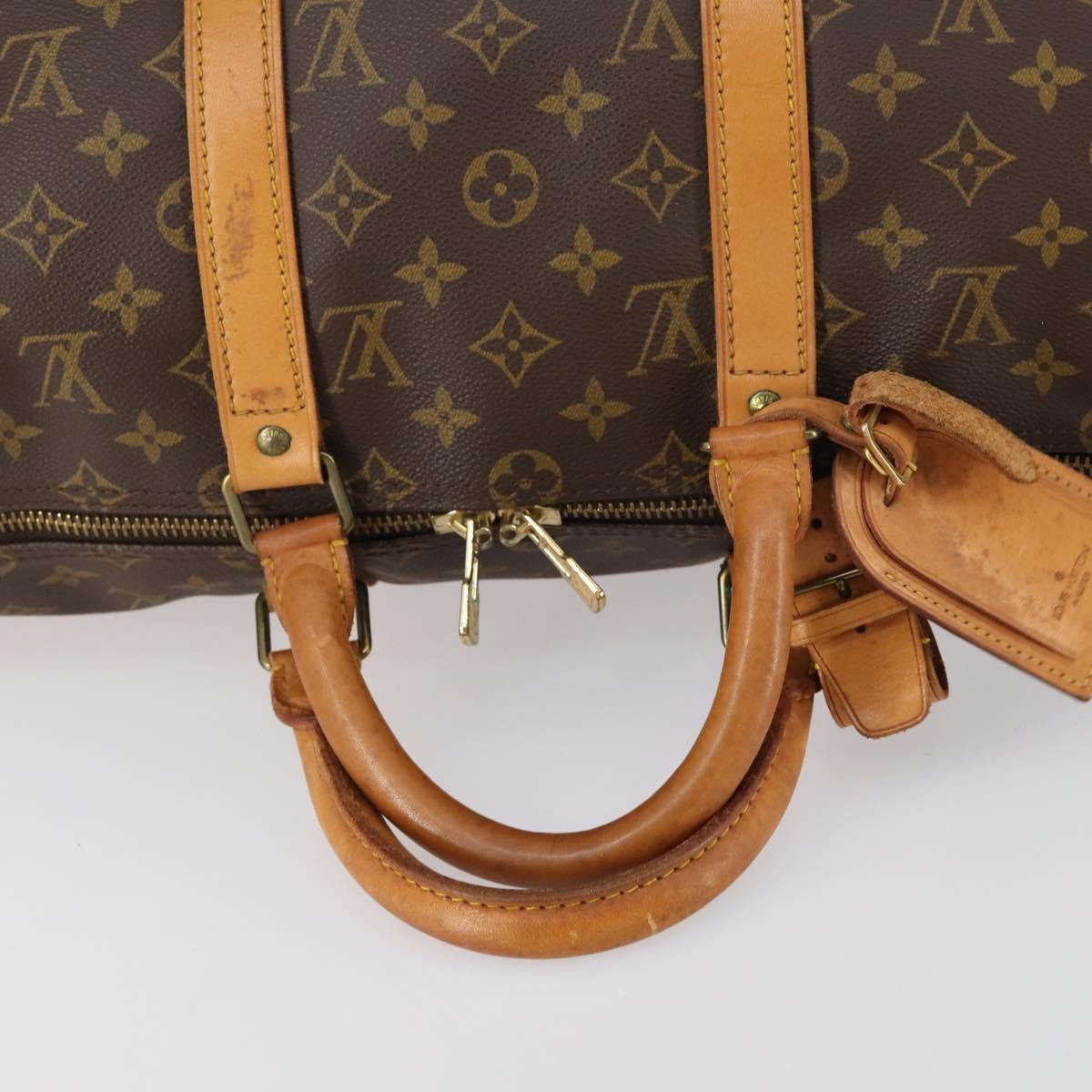 Louis Vuitton Keepall Bag Monogram Canvas Brown Canvas Travel Bag