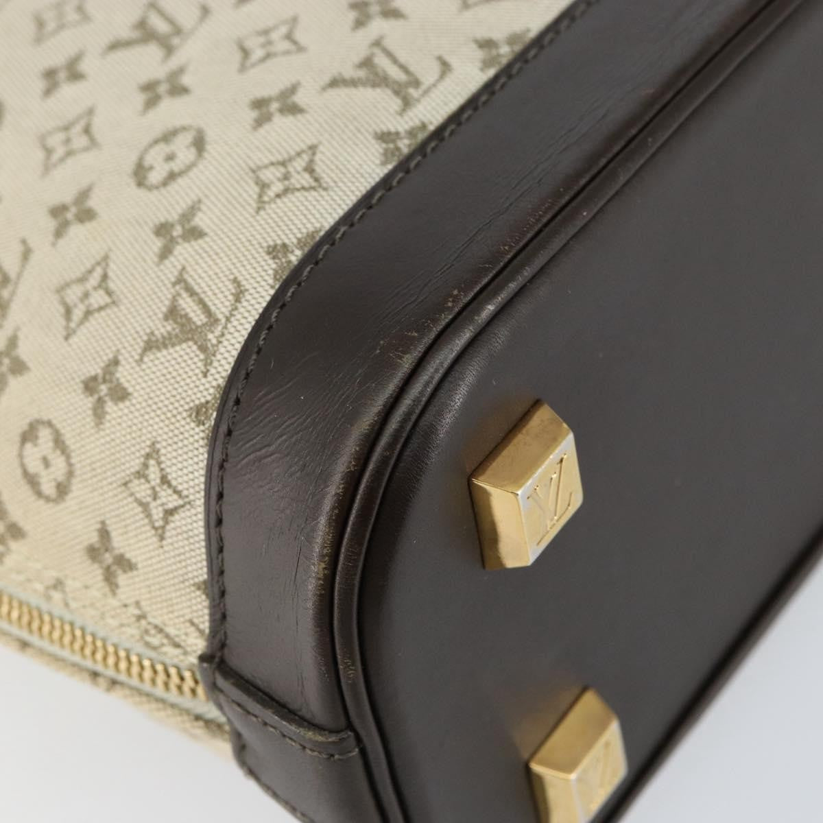 Louis Vuitton Alma Handbag Mini Lin Monogram Khaki Canvas Handbag