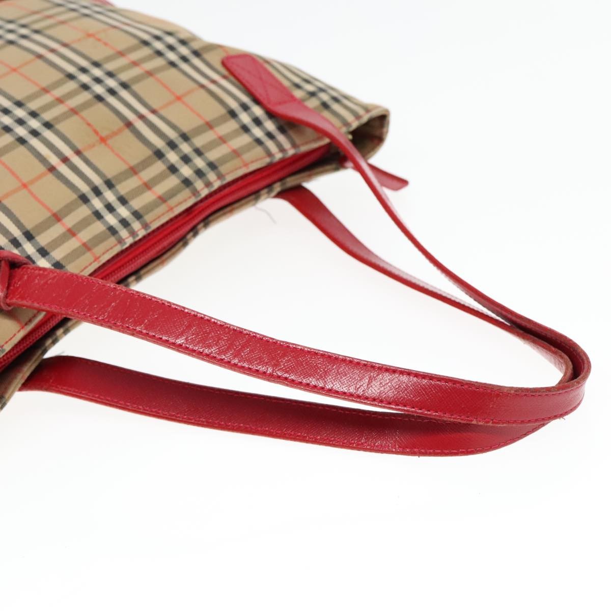 Burberry Nova Check Tote Canvas And Leather Beige Canvas Tote Bag