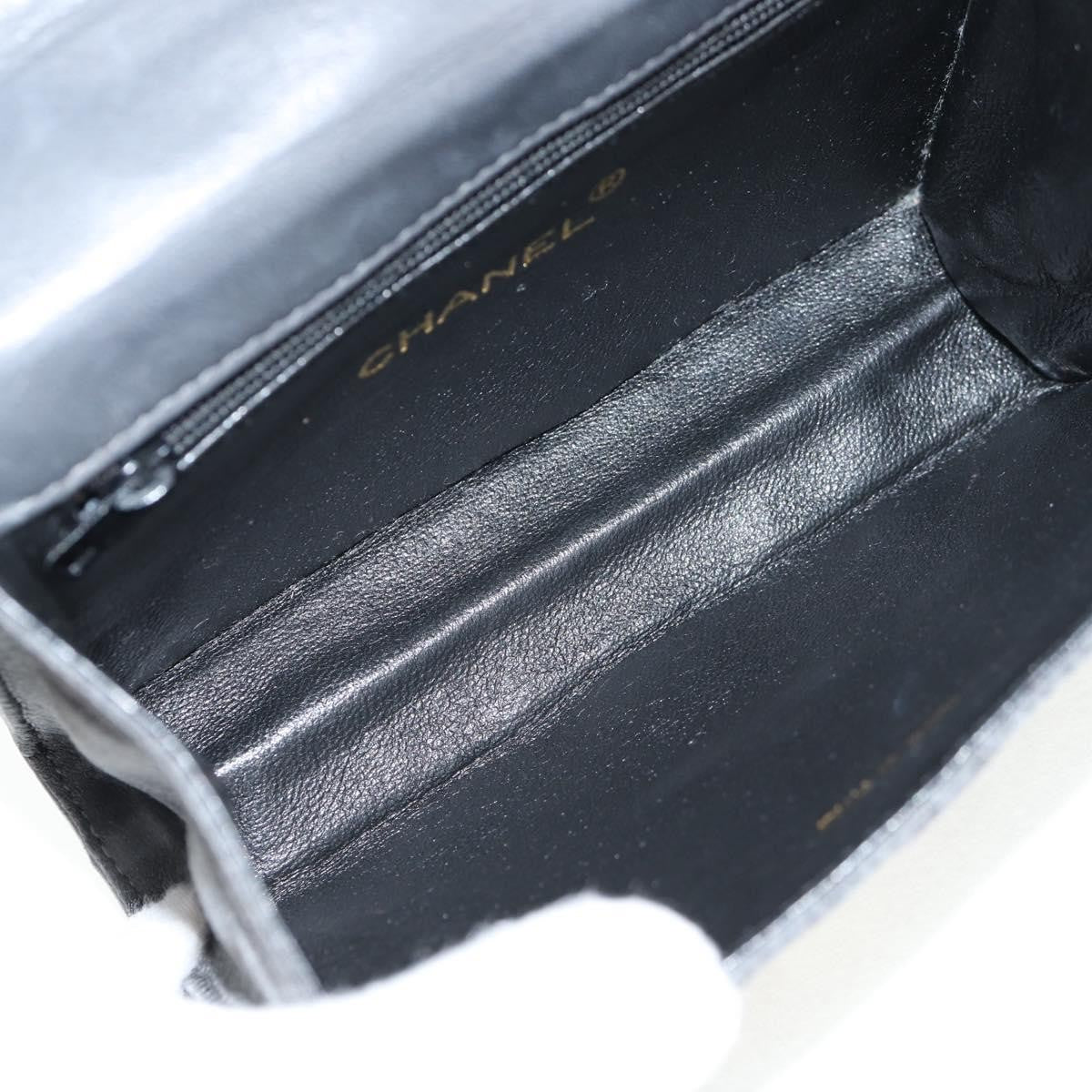 Chanel Vintage Camellia Flap Bag Satin Gray Satin Clutche & Pouche Bag