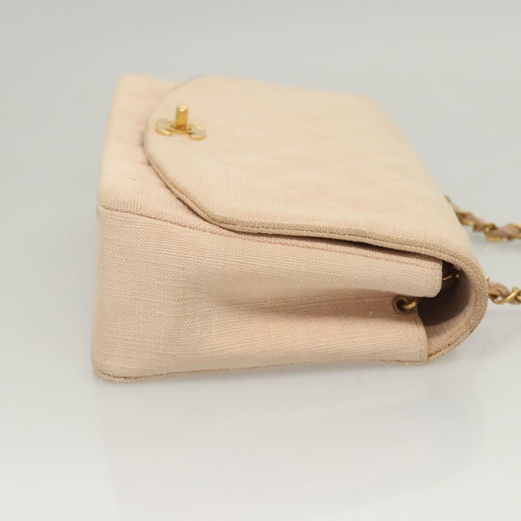 Chanel Vintage Diana Flap Bag Quilted Canvas Pink Canvas Shoulder Bag Bag