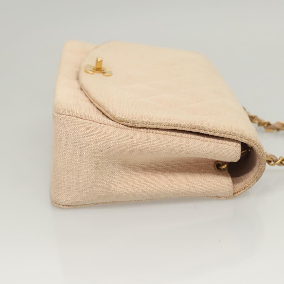 Chanel Vintage Diana Flap Bag Quilted Canvas Pink Canvas Shoulder Bag Bag