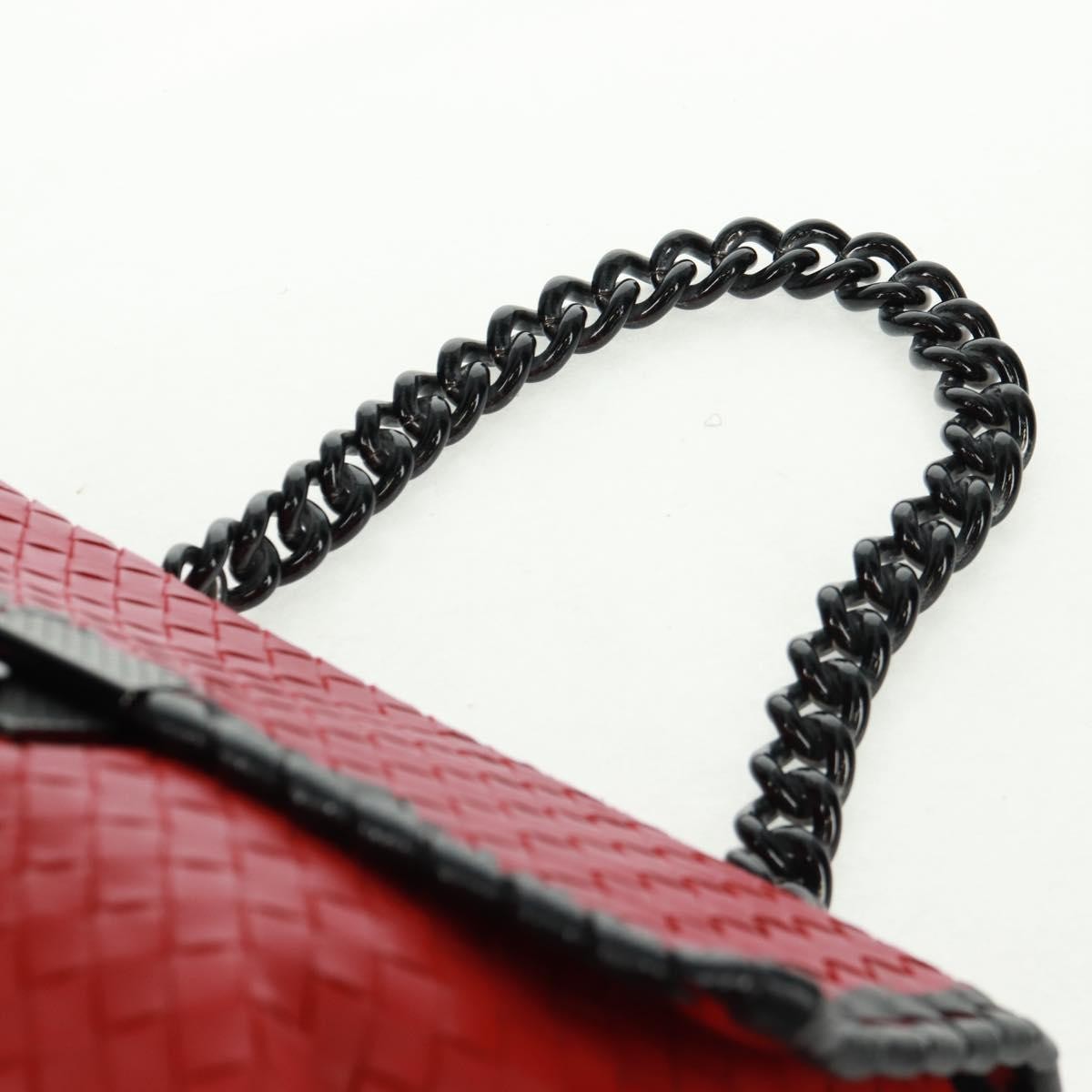 Bottega Veneta Glass Shoulder Bag Intrecciato Nappa With Snakeskin Red Leather Shoulder Bag Bag