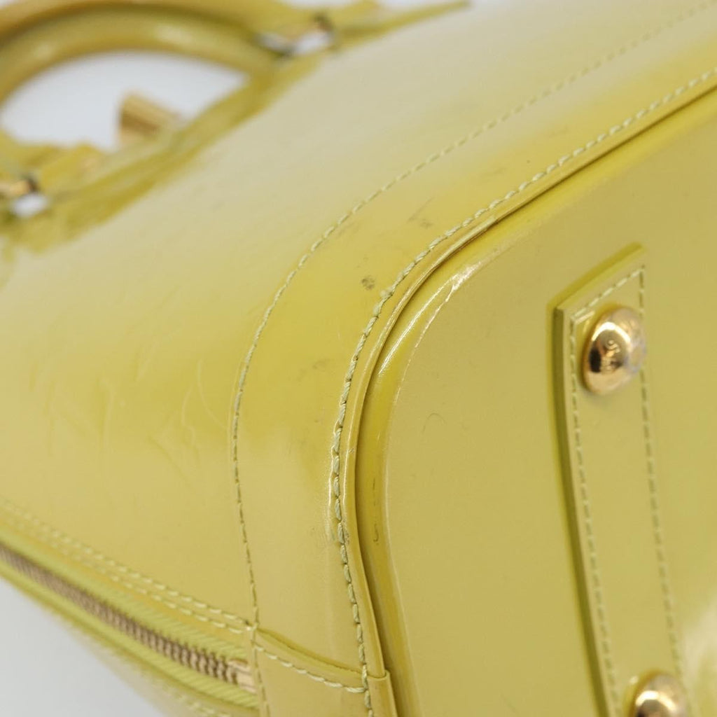 Louis Vuitton Alma Handbag Monogram Vernis Green Patent_Leather Handbag