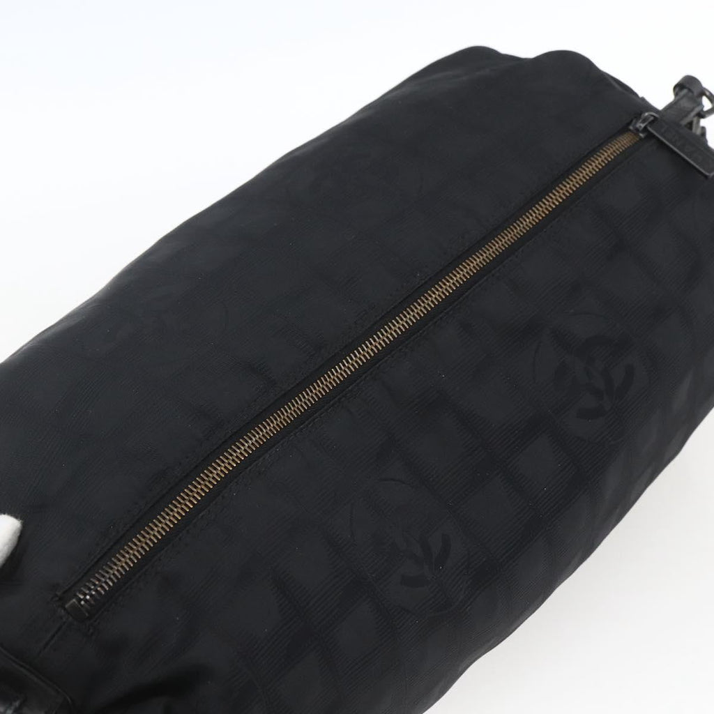 Chanel Travel Line Boston Bag Nylon Black Nylon Travel Bag Bag