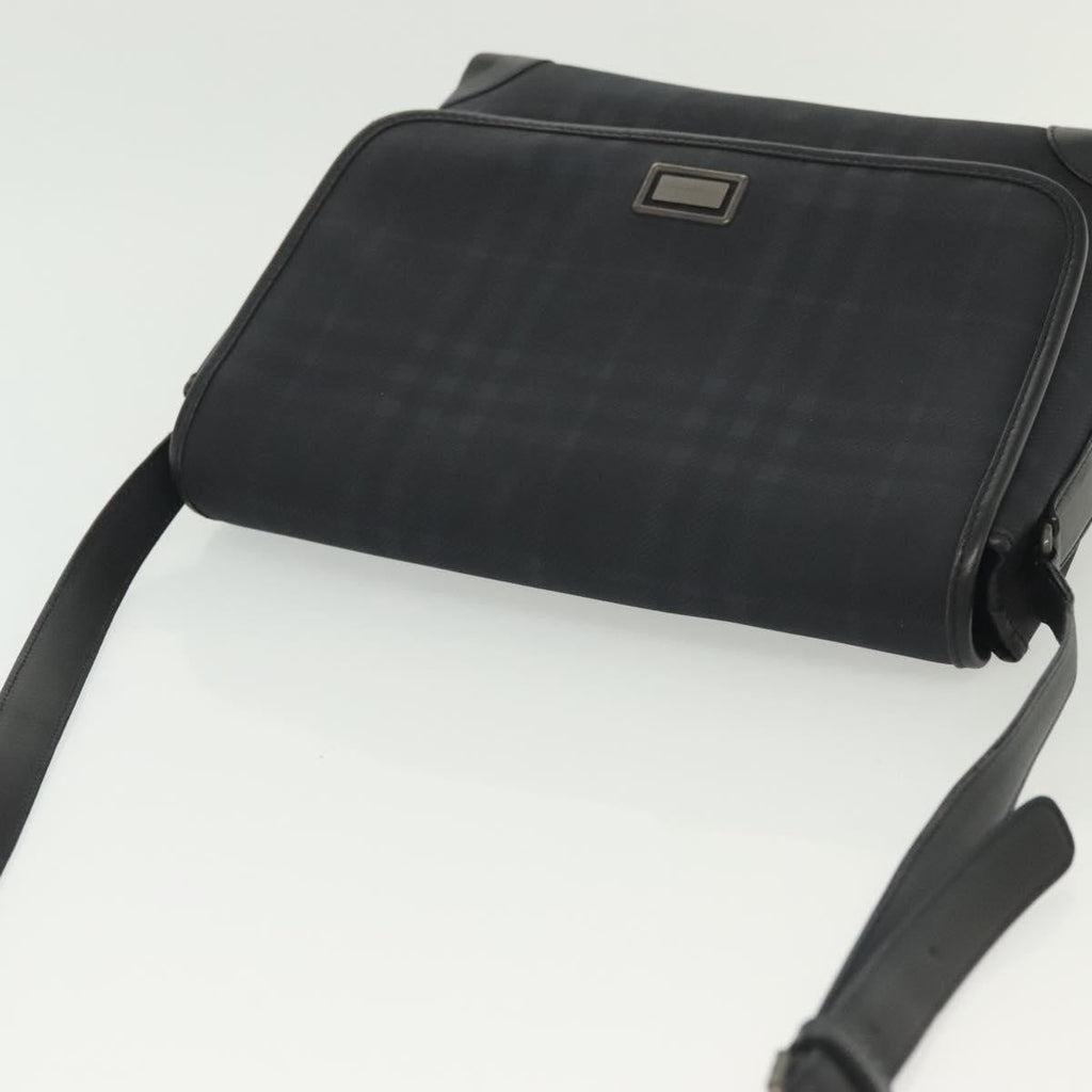Burberry Nova Check Shoulder Bag Canvas Navy Canvas Shoulder Bag