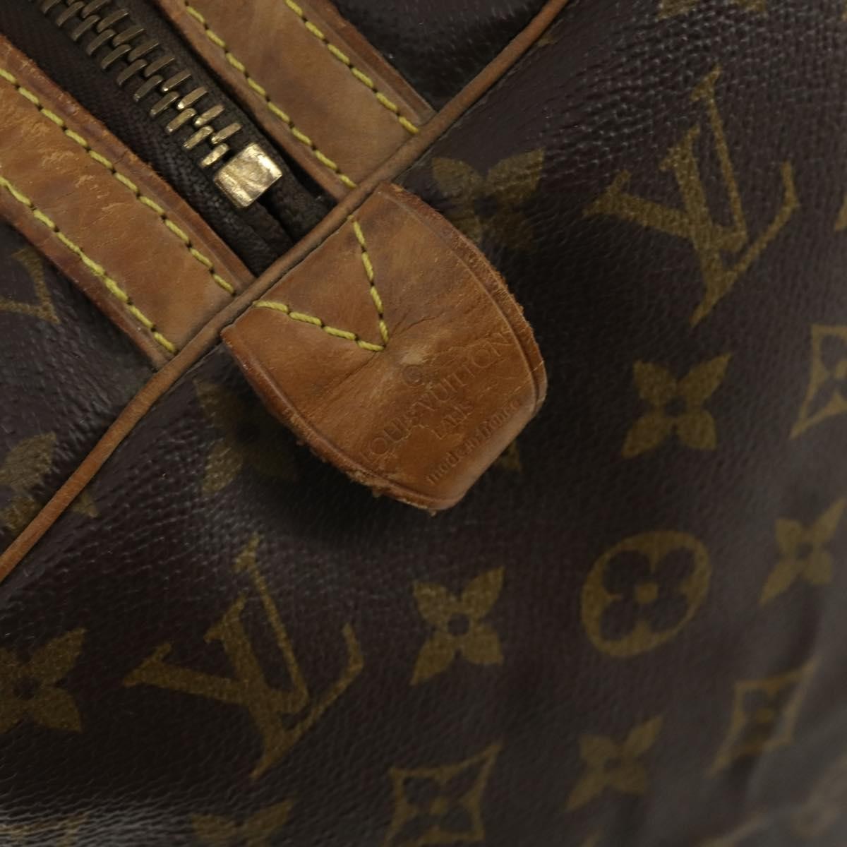Louis Vuitton Sac Souple Handbag Monogram Canvas Brown Canvas Travel Bag