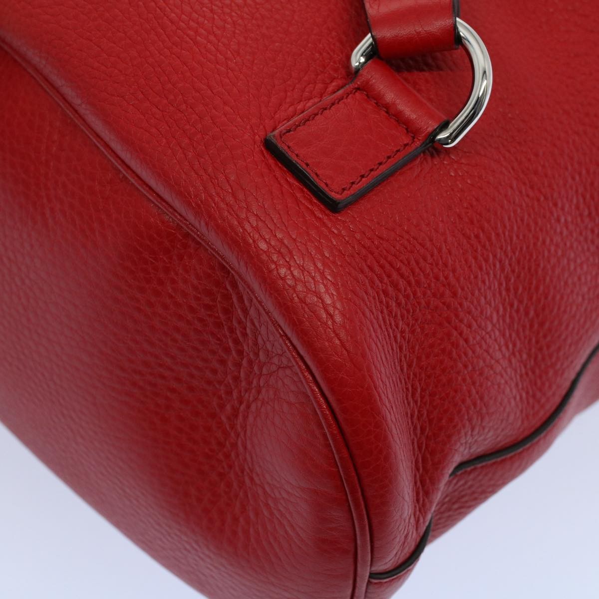 Gucci Soho Drawstring Backpack Leather Red Leather Backpack Bag (Pre-Owned)