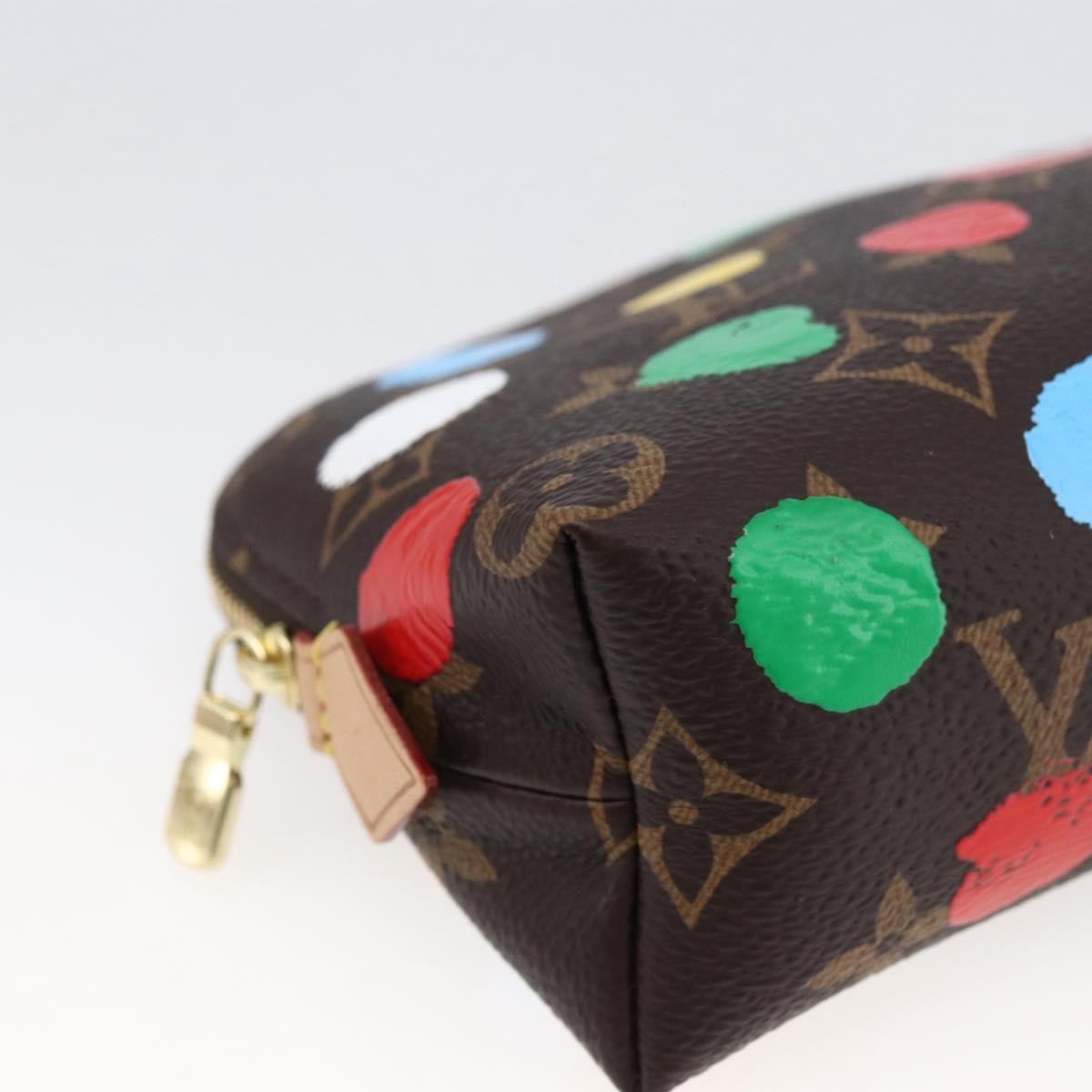 Louis Vuitton Cosmetic Pouch Yayoi Kusama Painted Dots Monogram Canvas Multicolour Canvas Clutche & Pouche Bag