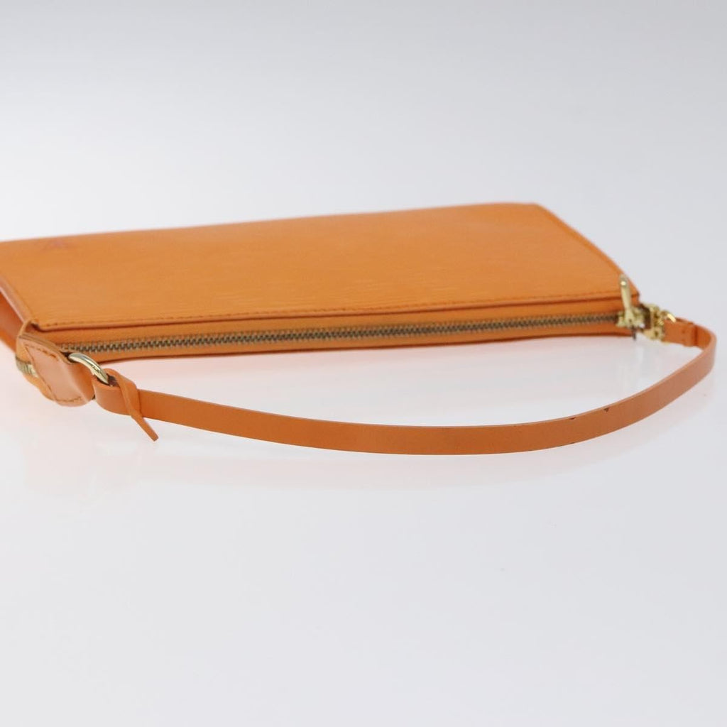 Louis Vuitton Pochette Accessoires Epi Leather Orange Leather Clutche & Pouche Bag