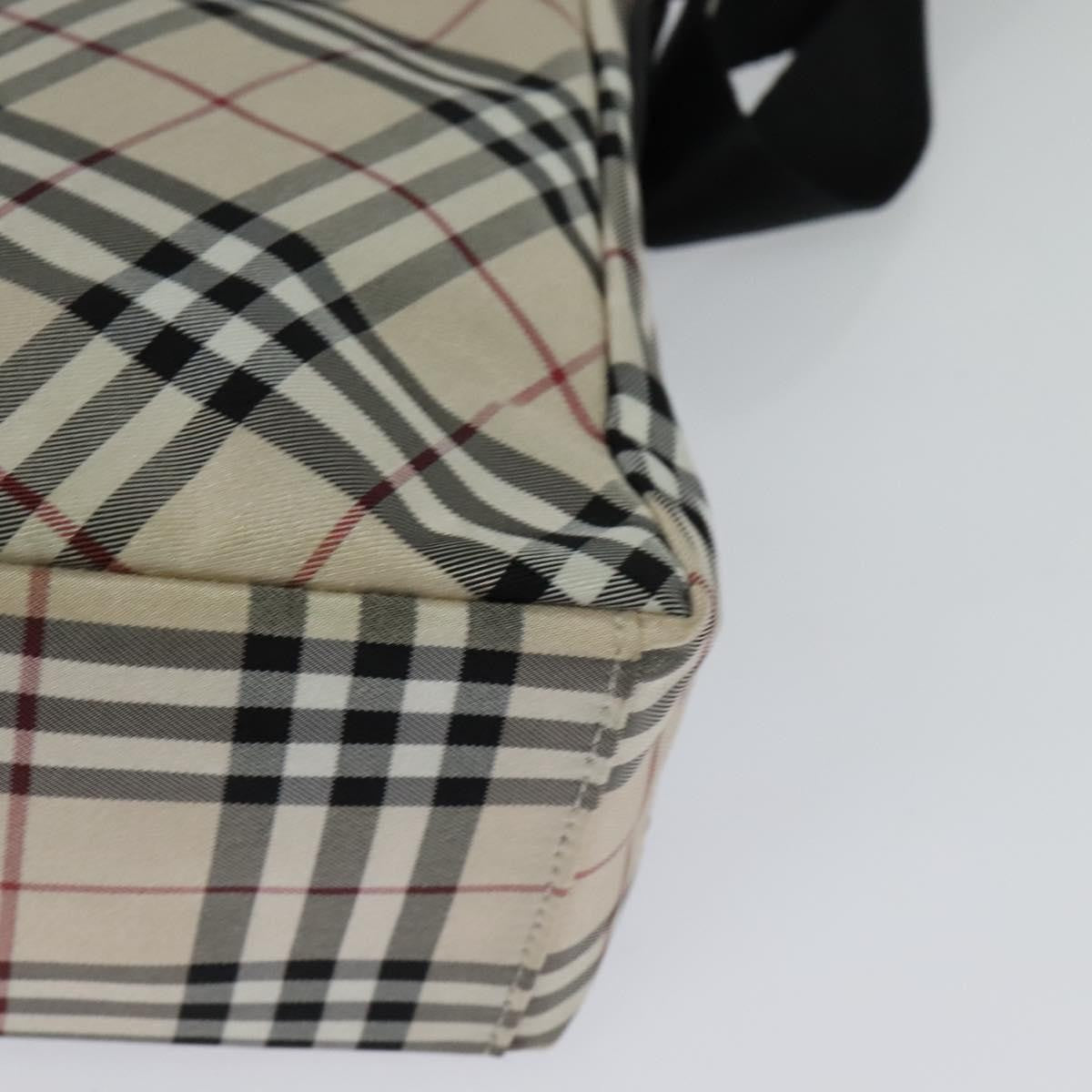 Burberry Nova Check Blue Label Nylon Beige Nylon Shoulder Bag