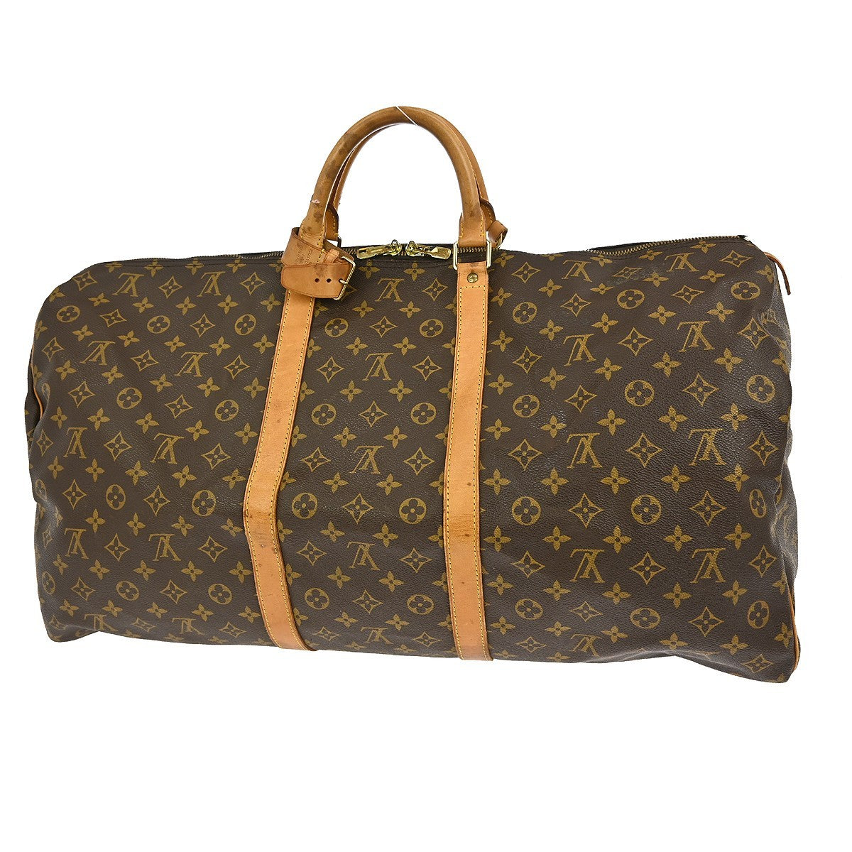 Louis Vuitton Keepall Bag Monogram Canvas Brown Canvas Travel Bag