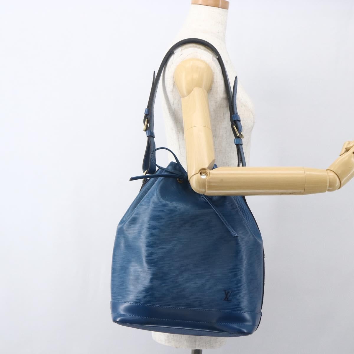 Louis Vuitton Noe Handbag Epi Leather Blue Leather Shoulder Bag