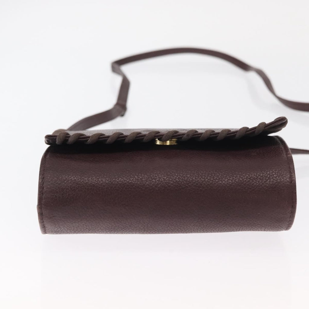 Saint Laurent Vintage Shoulder Bag Leather Purple Leather Shoulder Bag Bag (Pre-Owned)