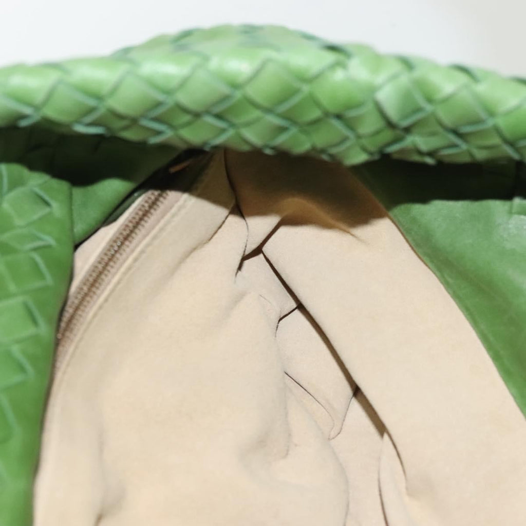 Bottega Veneta Intrecciato Leather Green Leather Handbag