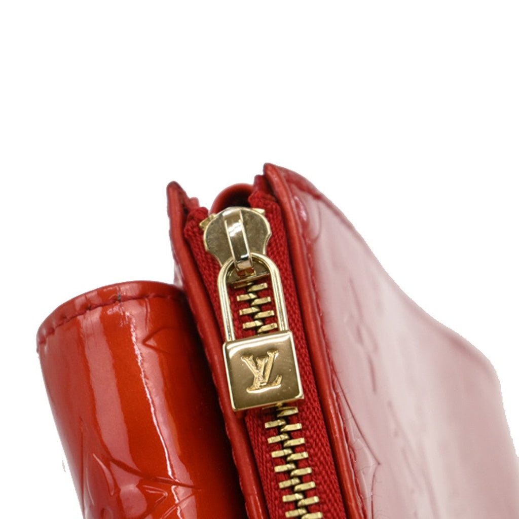Louis Vuitton Mott Handbag Monogram Vernis Red Patent_Leather Clutche & Pouche Bag