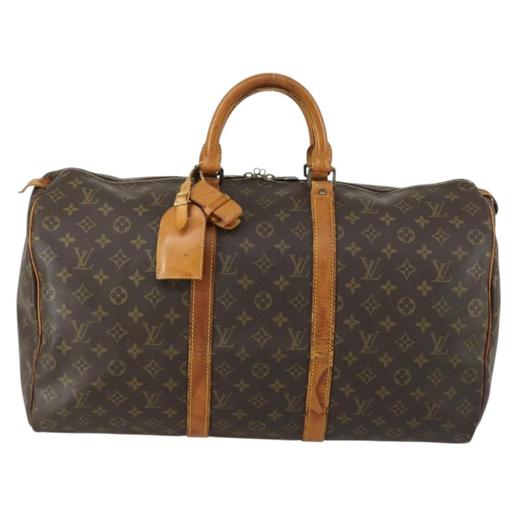Louis Vuitton Keepall Bag Monogram Canvas Brown Canvas Travel Bag