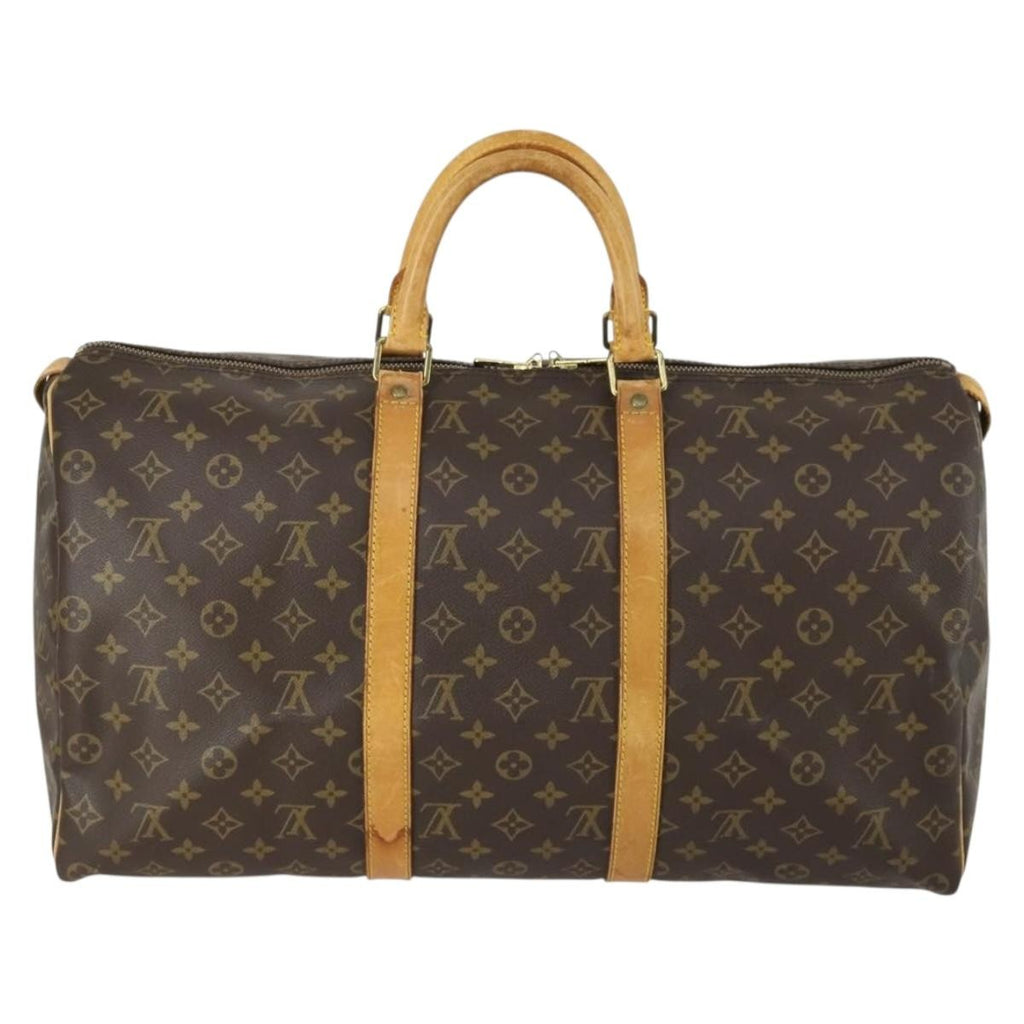 Louis Vuitton Keepall Bag Monogram Canvas Brown Canvas Travel Bag