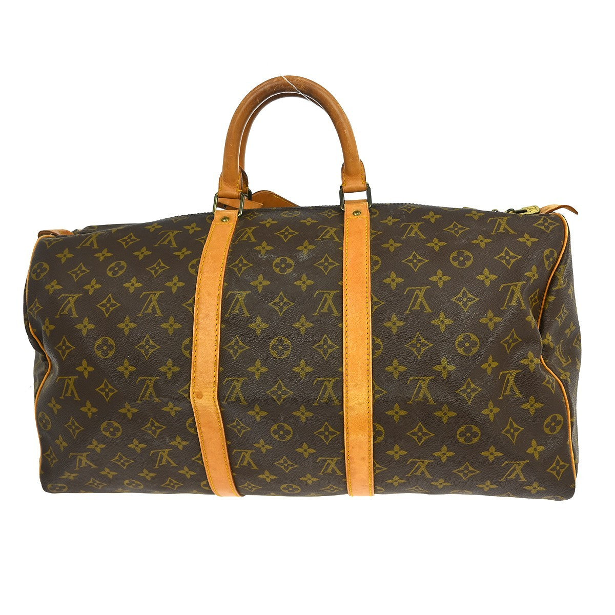 Louis Vuitton Keepall Bag Monogram Canvas Brown Canvas Travel Bag