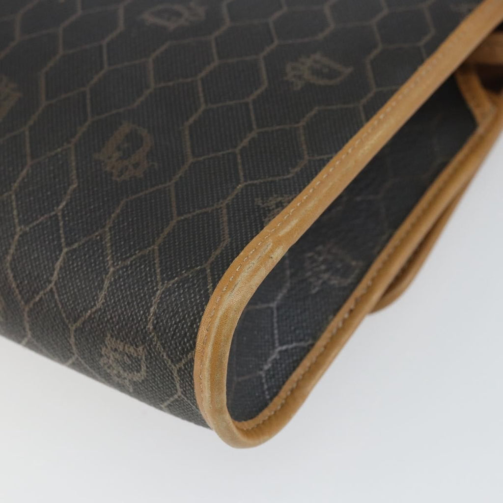 Christian Dior Vintage Honeycomb Shoulder Bag Canvas Black Canvas Shoulder Bag Bag (Pre-Owned)