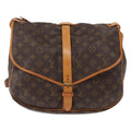 Louis Vuitton Saumur Handbag Monogram Canvas Brown Canvas Shoulder Bag