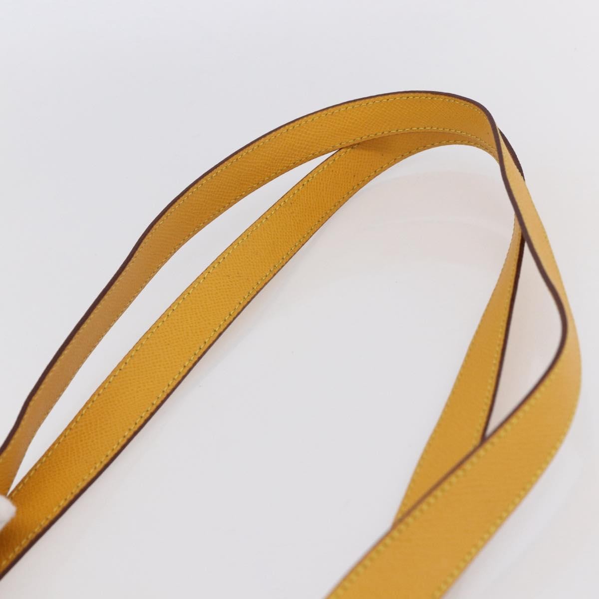 Celine Vintage Shoulder Bag Leather Yellow Leather Shoulder Bag Bag