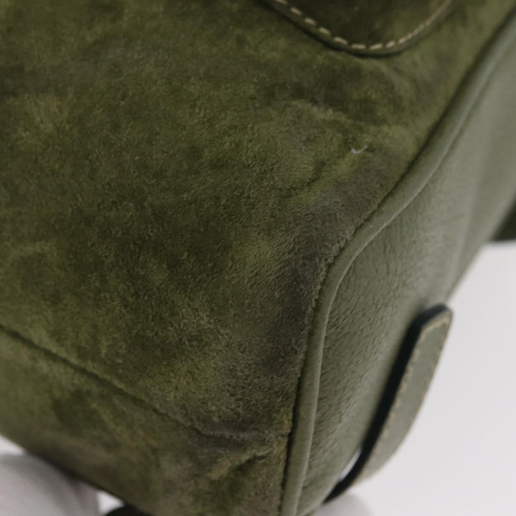 Gucci Gucci Bamboo Backpack Daim Khaki Leather Backpack Bag (Pre-Owned)