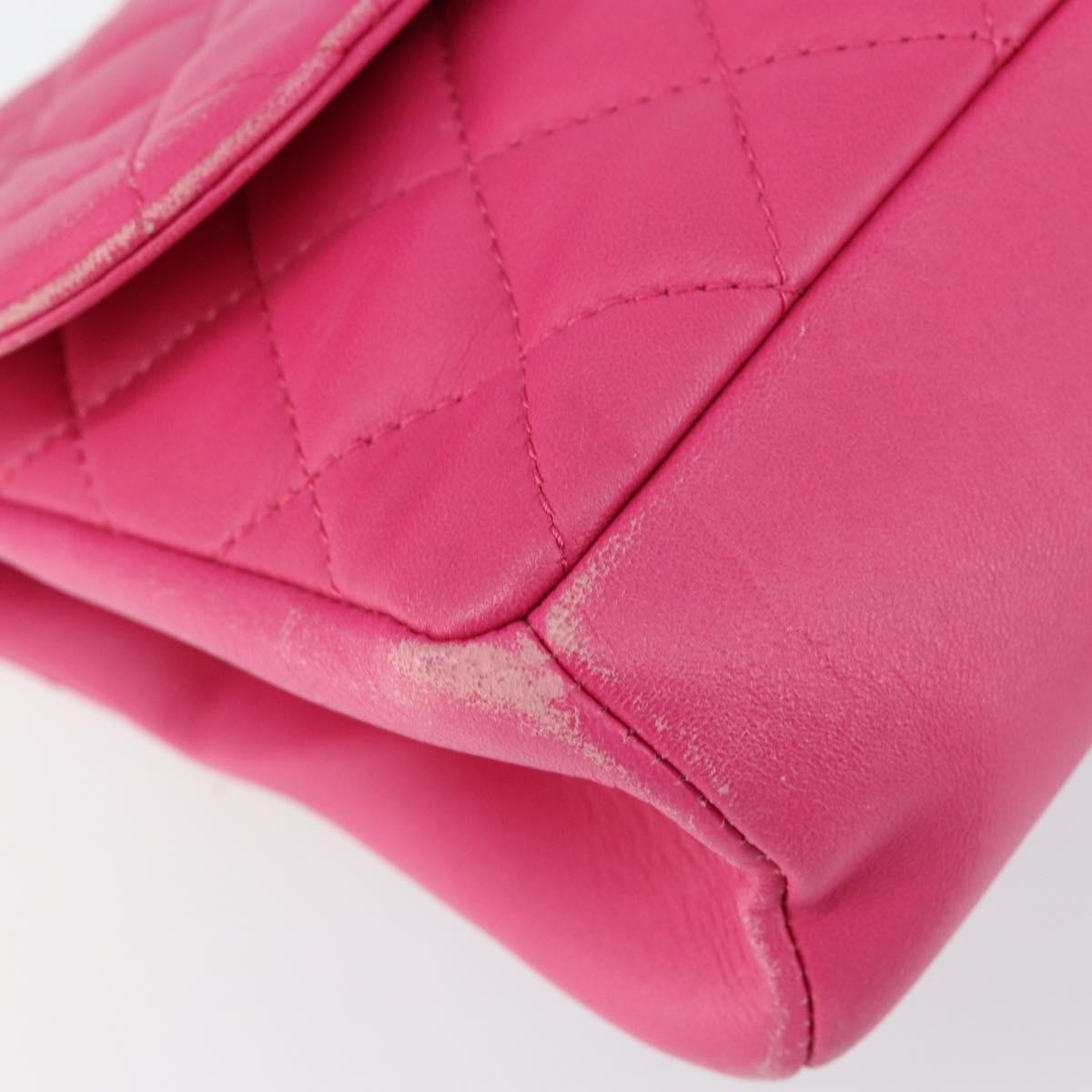 Chanel Mademoiselle Chic Flap Bag Quilted Lambskin Pink Leather Shoulder Bag Bag