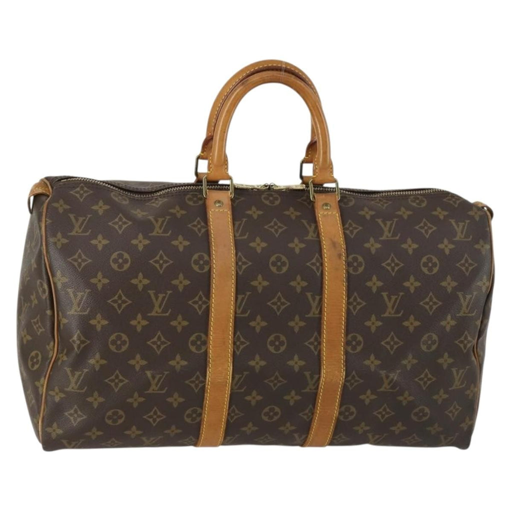 Louis Vuitton Keepall Bag Monogram Canvas Brown Canvas Travel Bag