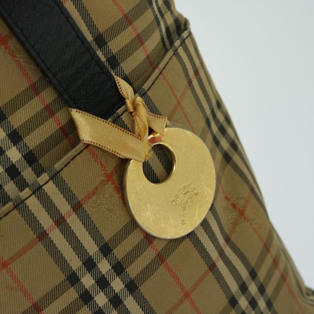 Burberry Nova Check Tote Canvas And Leather Beige Canvas Tote Bag