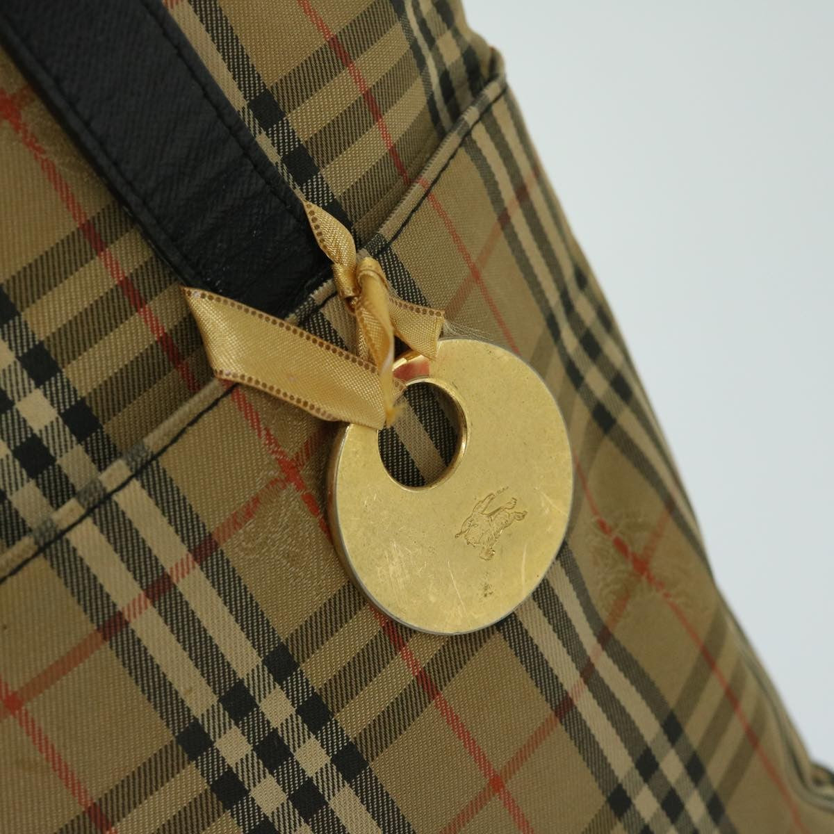 Burberry Nova Check Tote Canvas And Leather Beige Canvas Tote Bag