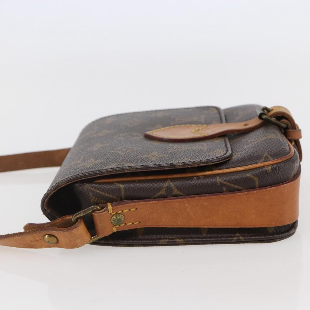 Louis Vuitton Cartouchiere Handbag Monogram Canvas Brown Canvas Shoulder Bag