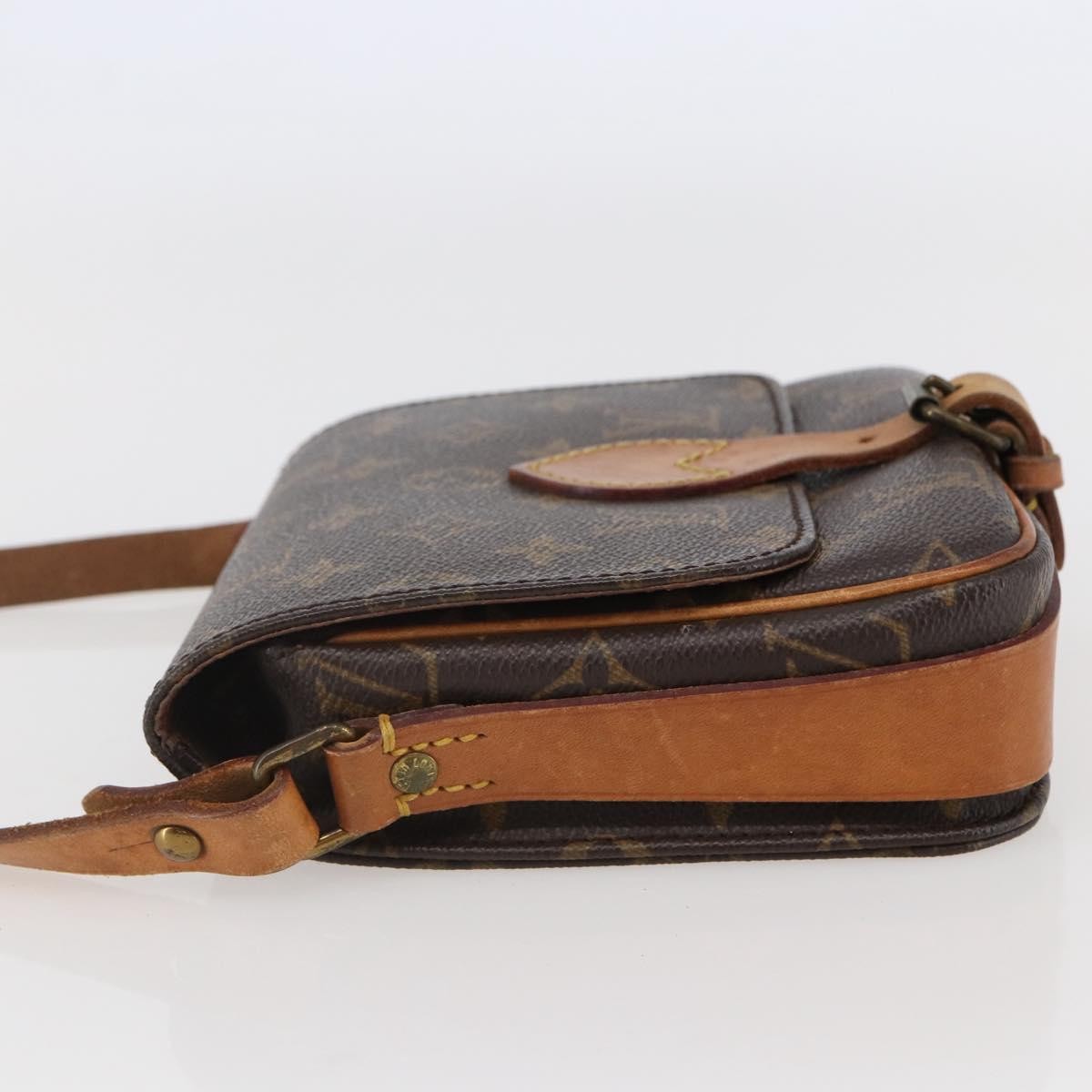 Louis Vuitton Cartouchiere Handbag Monogram Canvas Brown Canvas Shoulder Bag