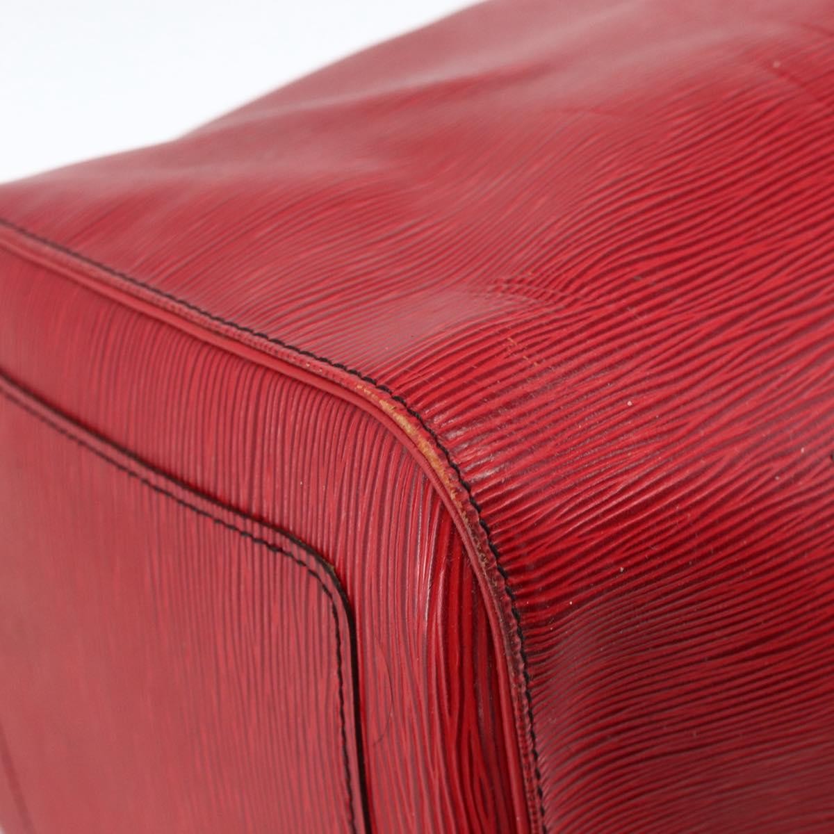 Louis Vuitton Keepall Bag Epi Leather Red Leather Travel Bag