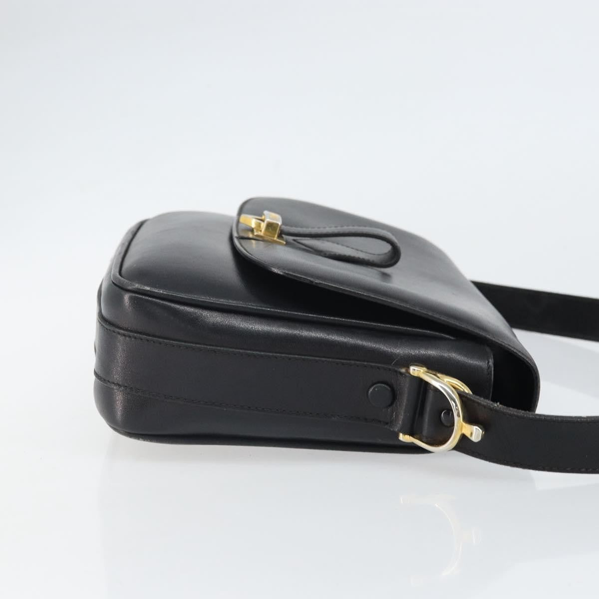 Celine Vintage Shoulder Bag Leather Black Leather Shoulder Bag Bag